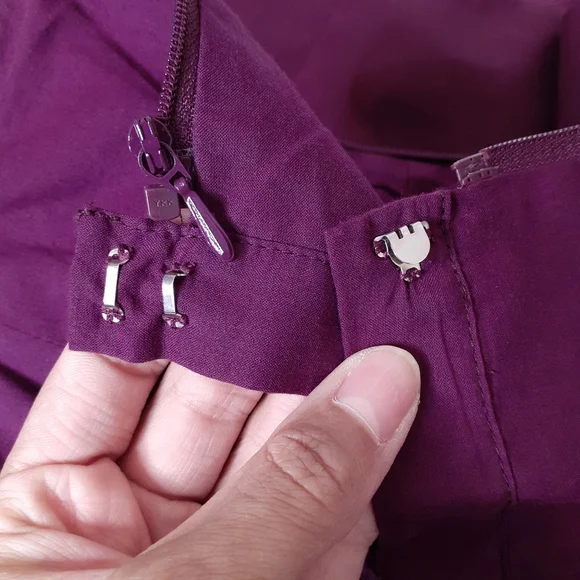 J.Crew Erica  strapless pleated mini cocktail dress w/ pockets in spiced wine - Picture 11 of 14